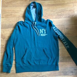 Aéropostale blue hooded sweatshirt size large
